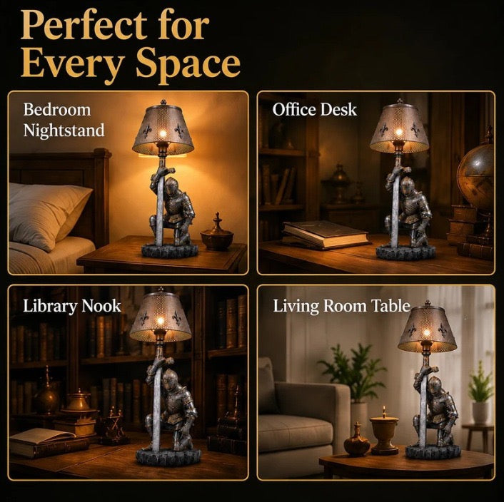 Creative style medieval knight desk lamp