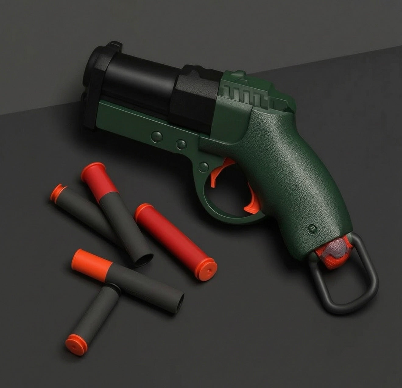 Science fiction style hand cannon launcher