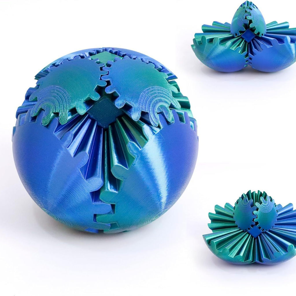 3D Printed Transforming Gear Ball – Interactive Fidget & Stress Relief Toy