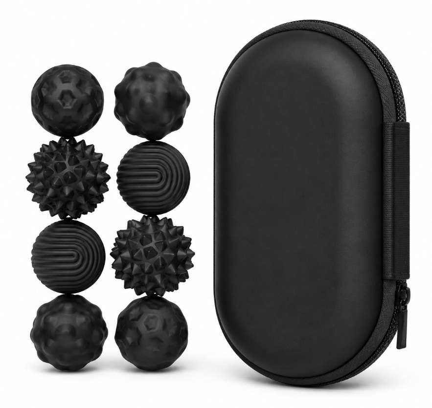 Magnetic Sensory Fidget Balls – Textured Pocket Fidget Toy with Carrying Case