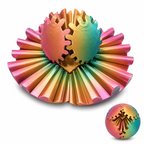 3D Printed Transforming Gear Ball – Interactive Fidget & Stress Relief Toy