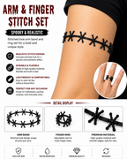 Halloween Faux Stitch Accessories – Mouth, Arm & Finger Horror Costume Decor