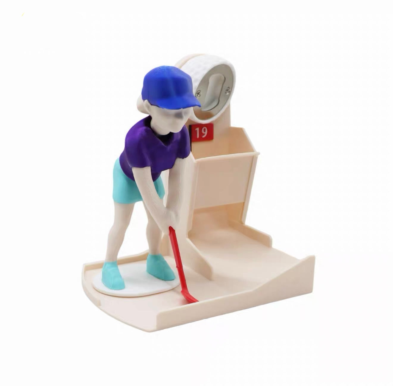 Golf-style beer opener