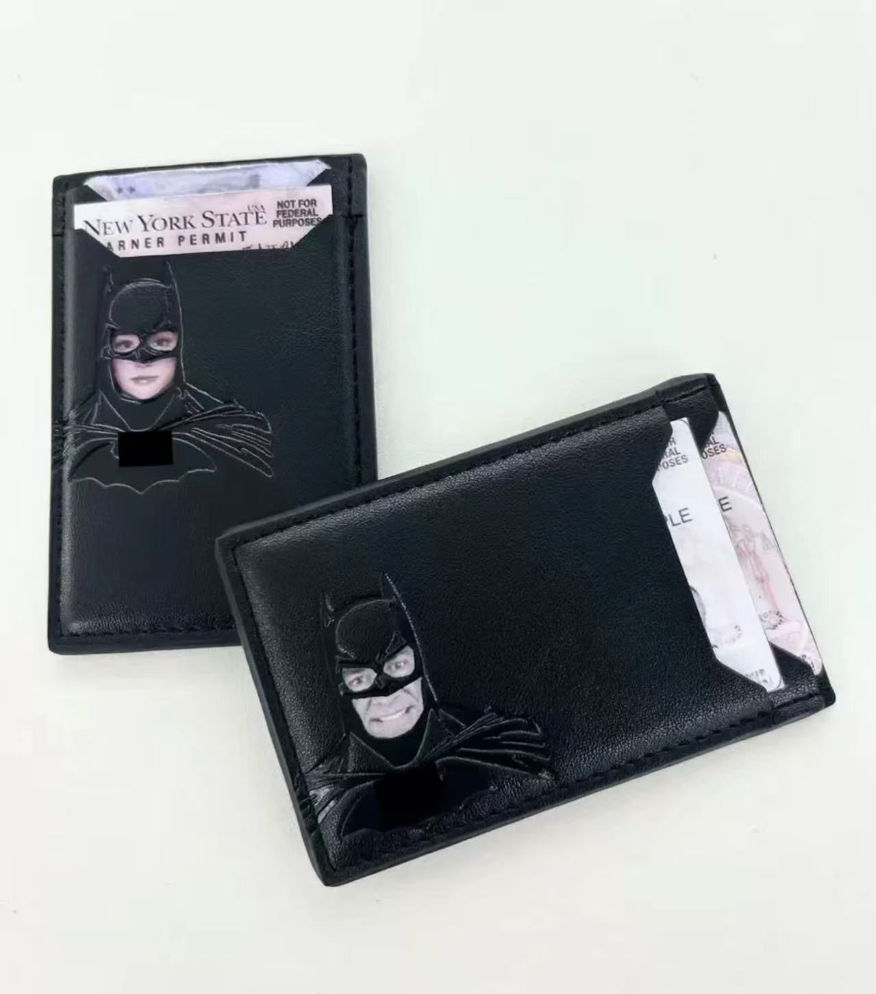 Superhero-style photo-changing ID card wallet