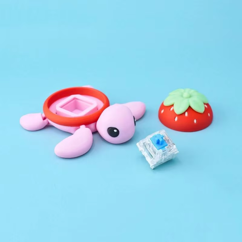 Fruit Turtle Clicker Fidget Keychain – Cute Stress Relief Pocket Toy