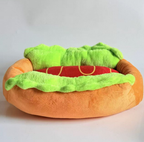 Creative hot dog-shaped pet mat