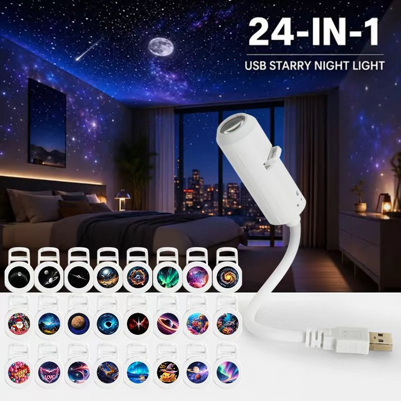 USB Starry Night Projector – Mini Galaxy & Pattern Projection Light