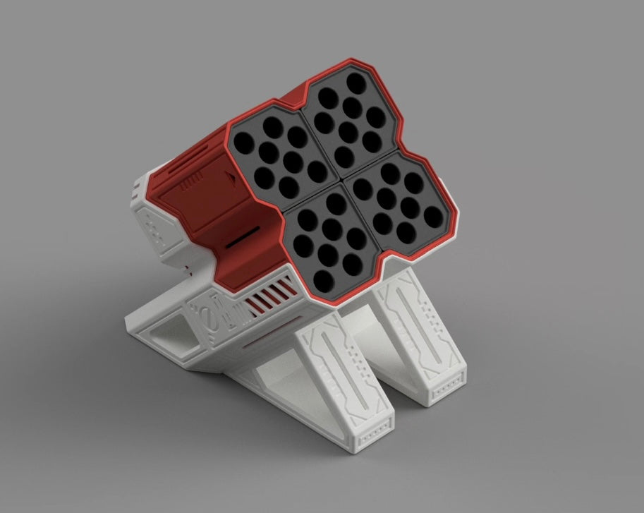 Military-style anti-aircraft gun pen holder storage box