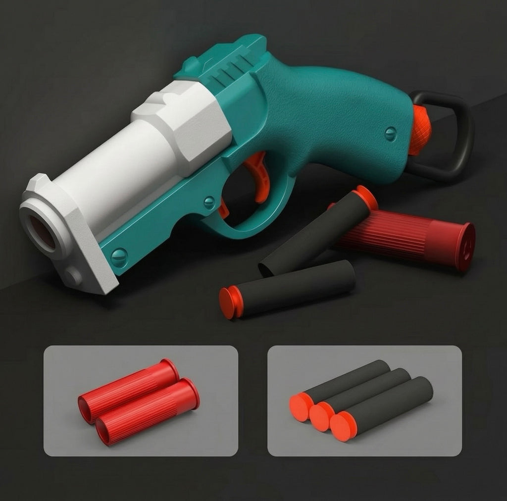Science fiction style hand cannon launcher