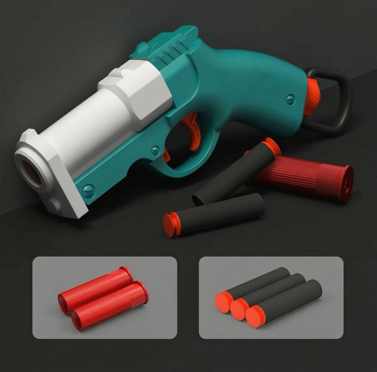 Science fiction style hand cannon launcher