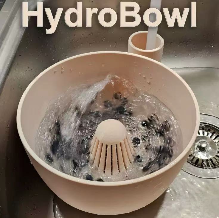 Creative style kitchen fruit cleaning and draining bowl