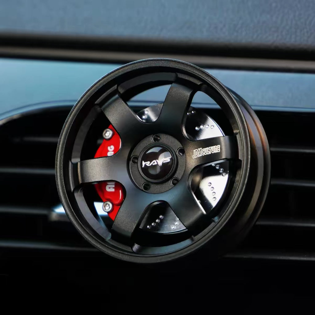 Alloy Car vent hub-shaped fragrance finger spinner toy