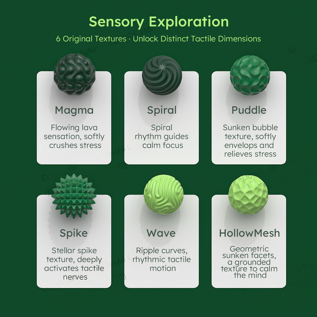 Magnetic Sensory Fidget Balls – Textured Pocket Fidget Toy with Carrying Case