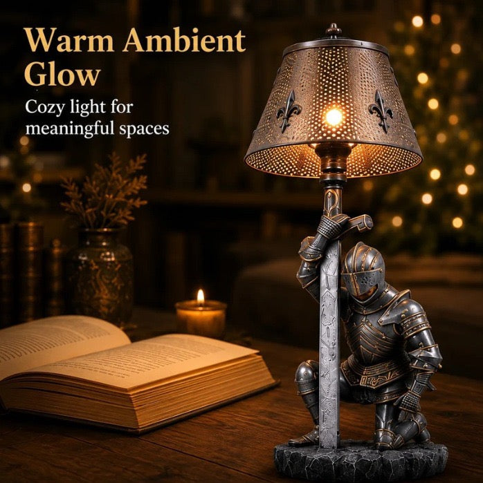 Creative style medieval knight desk lamp