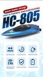 Pocket-Size RC Speed Boat – 2.4GHz Mini Racing Boat