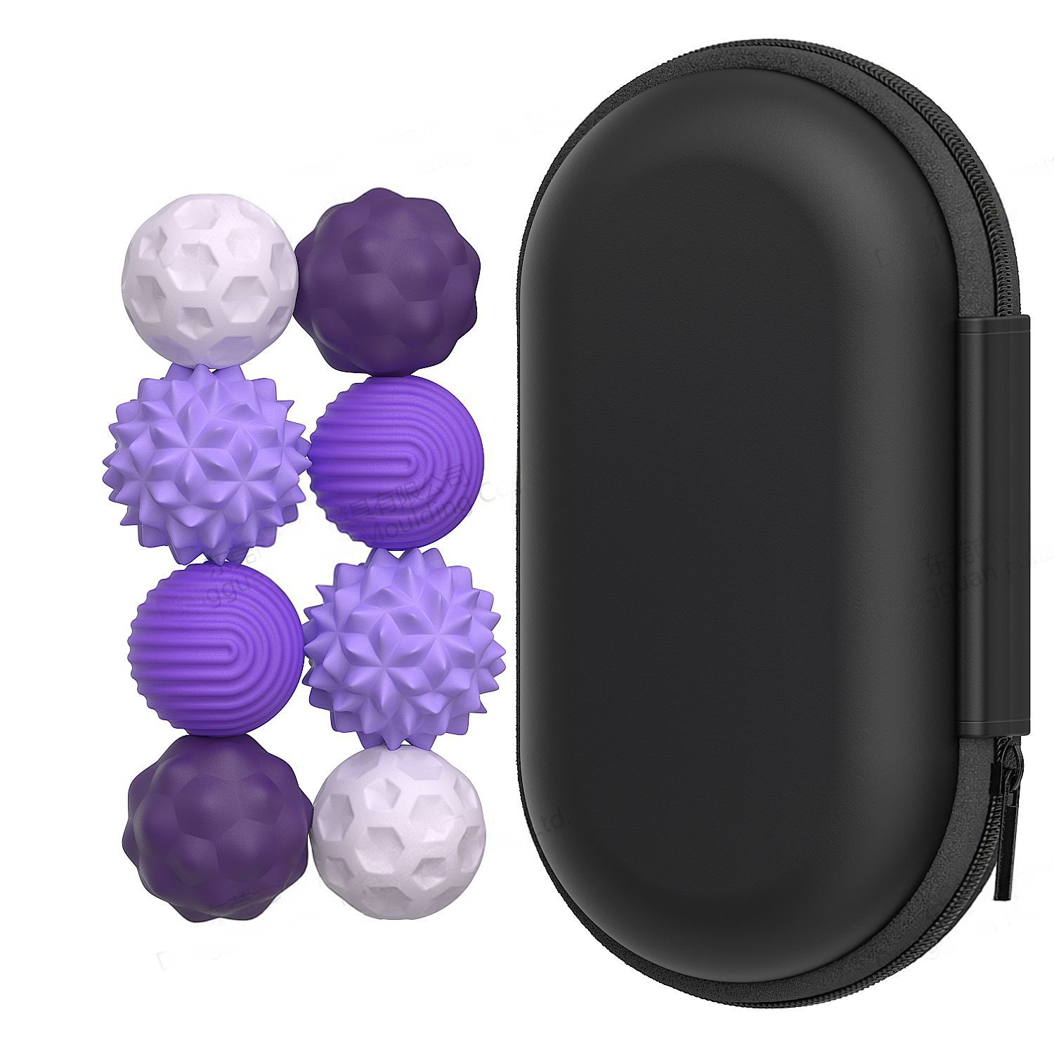 Magnetic Sensory Fidget Balls – Textured Pocket Fidget Toy with Carrying Case