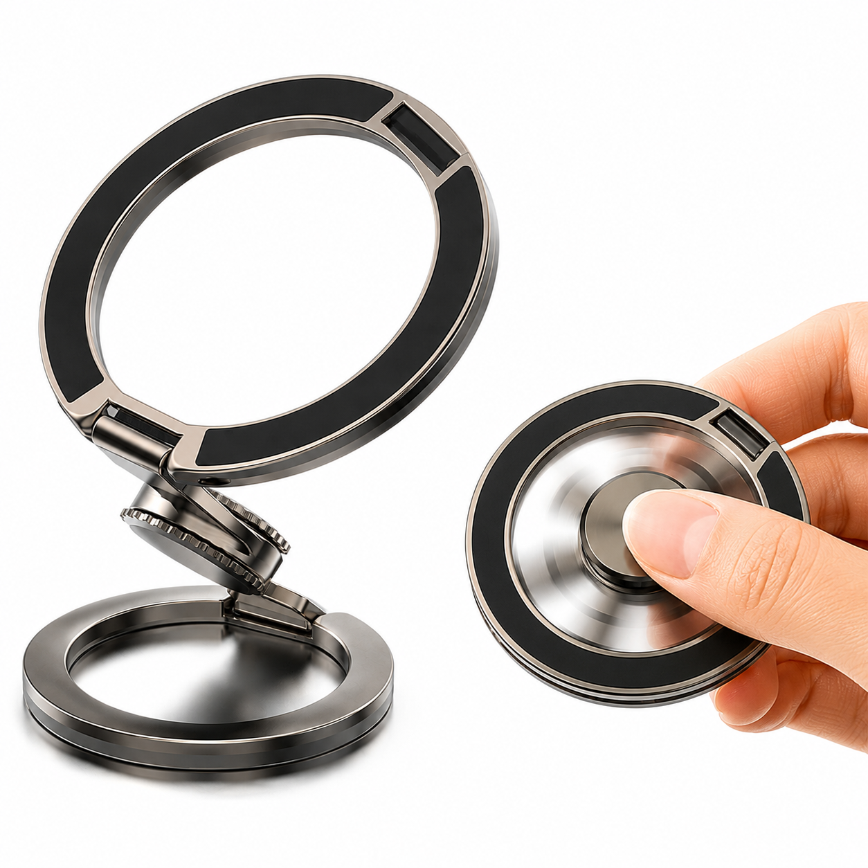 Fidget Spinner Phone Stand – 3-in-1 MagSafe Magnetic Ring Holder