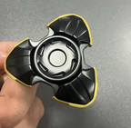 Metal mecha-style finger spinner