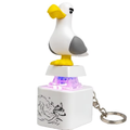 Fun Seagull Shaped Stress Relief Push Button Fidget Toy Keychain, Novelty Cute Desk Ornament for Office, Small Gift