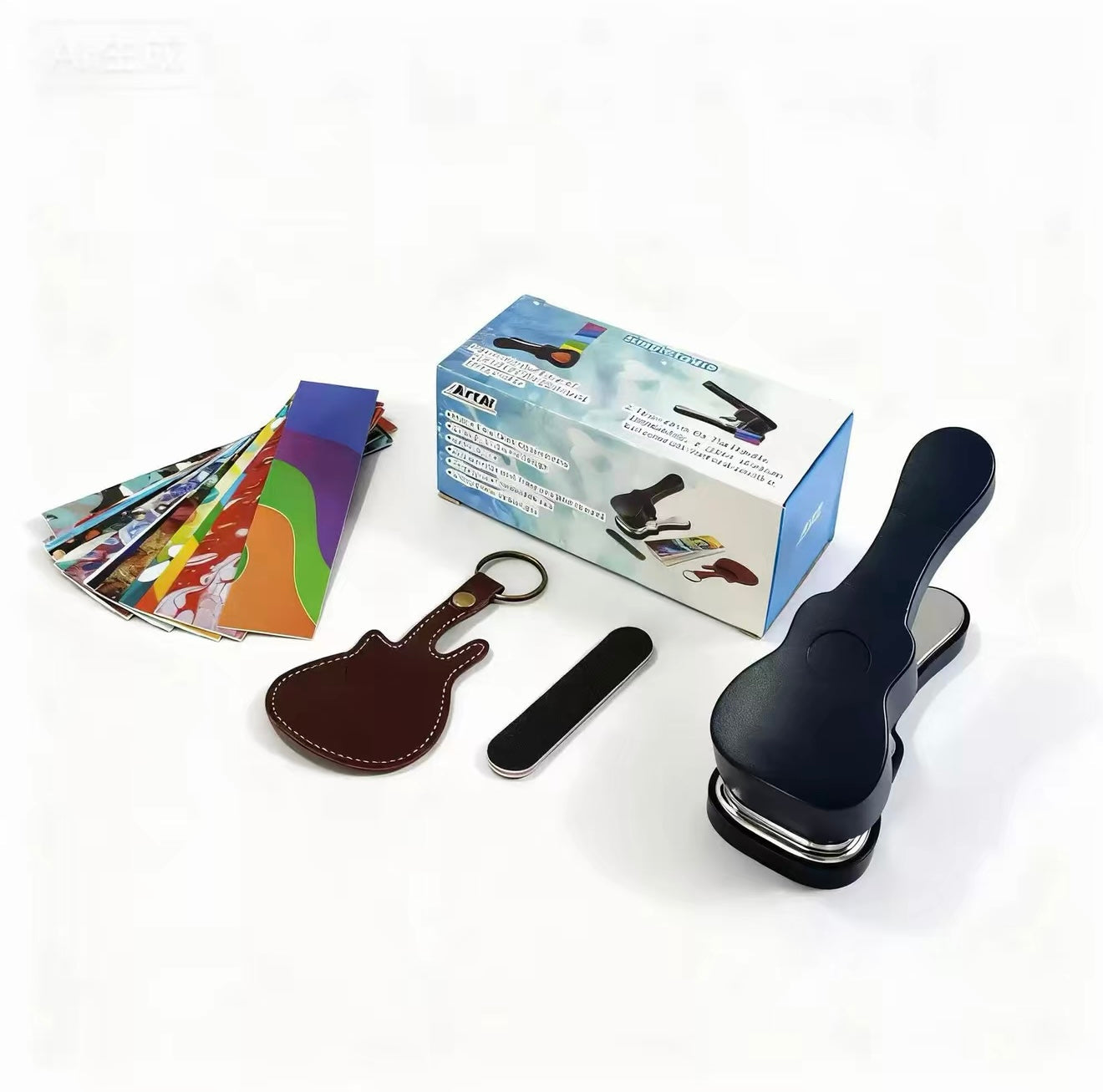 Guitar-shaped hole puncher