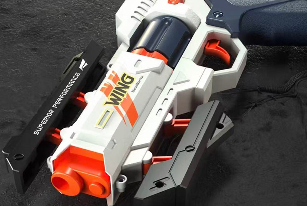 Mechanical armor style science fiction revolver Apex
