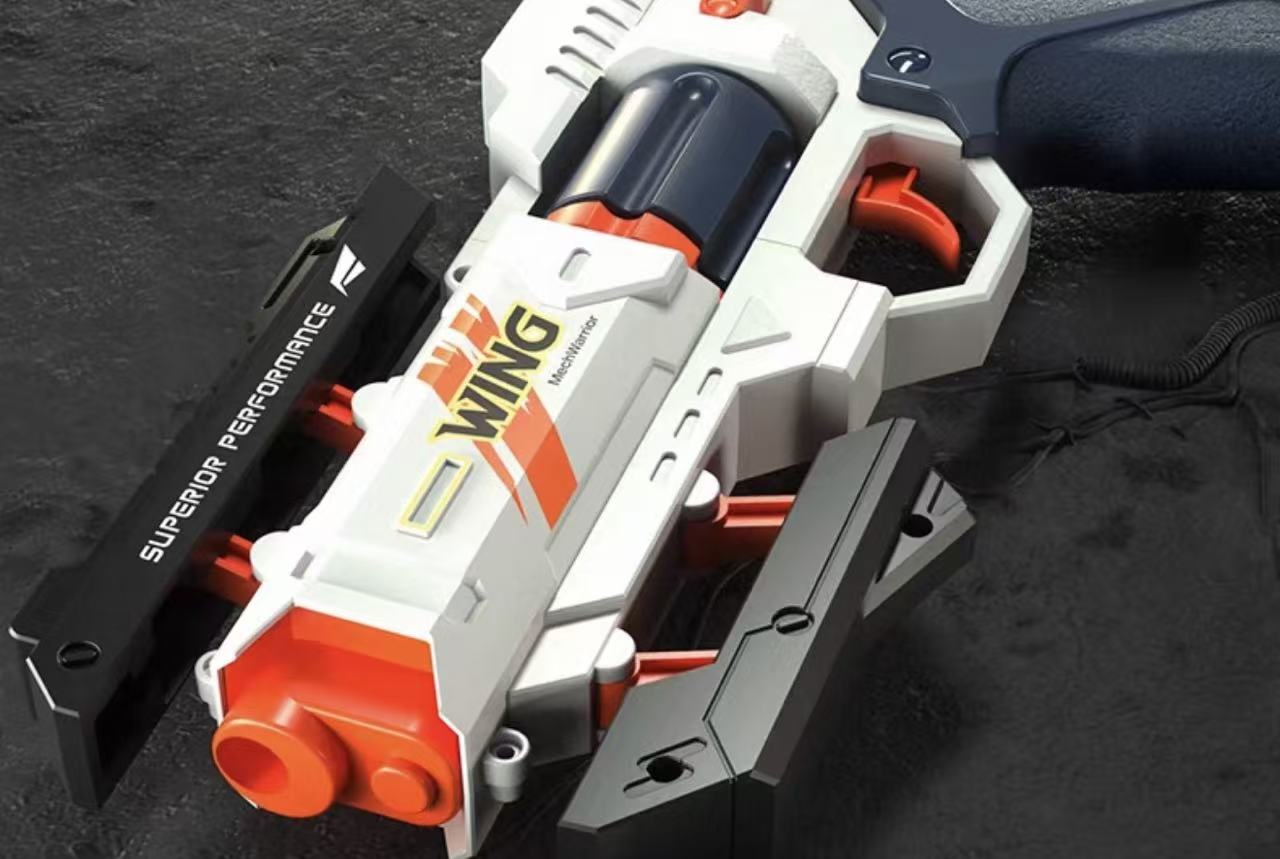 Mechanical armor style science fiction revolver Apex
