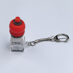 Hamburg Keyboard Keychain Fidget Toy, Mini Finger Button Clicker Decompression Toy, Cute French Fry Keycap Stress Relief Gifts