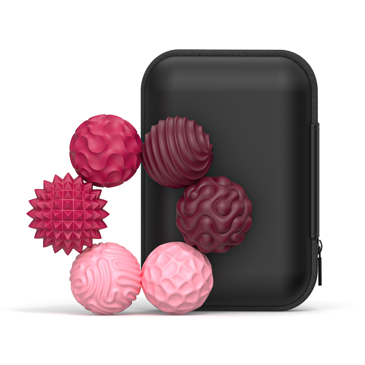 Magnetic Sensory Fidget Balls – Textured Pocket Fidget Toy with Carrying Case