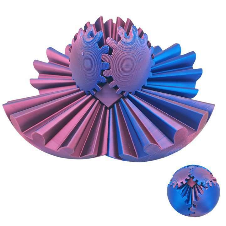 3D Printed Transforming Gear Ball – Interactive Fidget & Stress Relief Toy