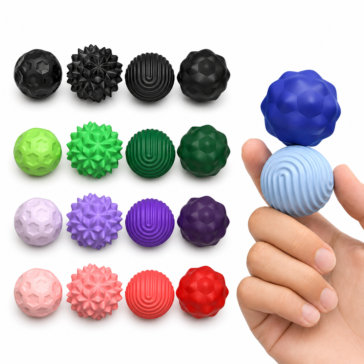 Magnetic Sensory Fidget Balls – Textured Pocket Fidget Toy with Carrying Case