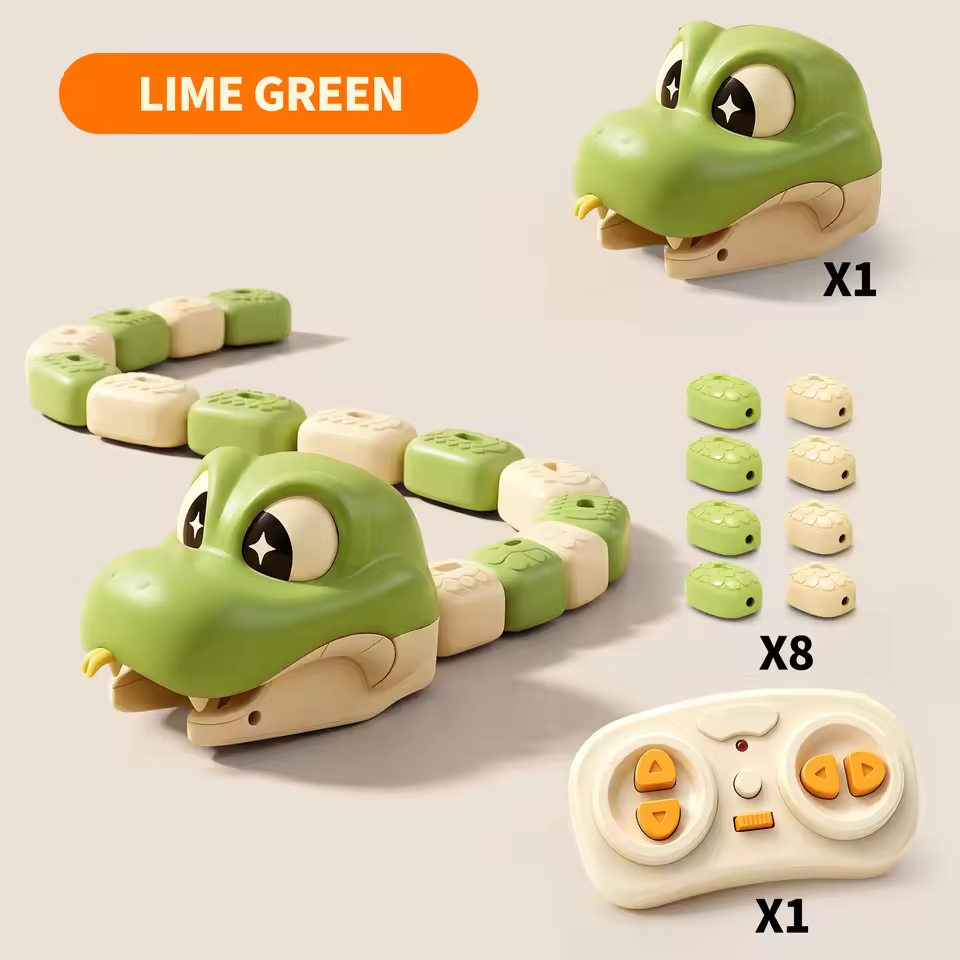 RC Toy Magnetic Eating Snake Remote Control Car Toy Dual Player Battle Rechargeable Flash Car Game Party Interactive Toys Gift