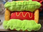 Creative hot dog-shaped pet mat