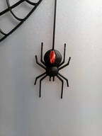 Halloween Spider Web Corner Decor – Black Hanging Spider Wall Decoration