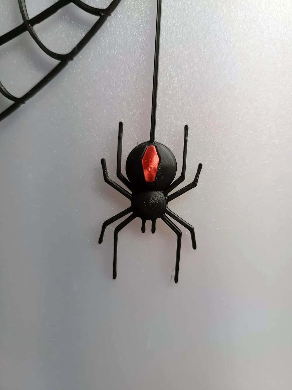 Halloween Spider Web Corner Decor – Black Hanging Spider Wall Decoration