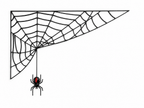 Halloween Spider Web Corner Decor – Black Hanging Spider Wall Decoration