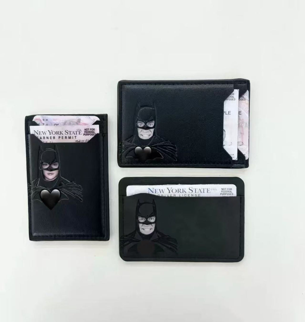 Superhero-style photo-changing ID card wallet