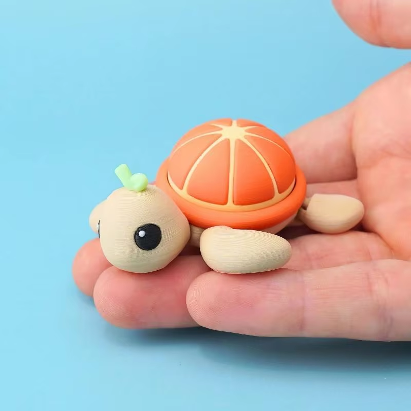 Fruit Turtle Clicker Fidget Keychain – Cute Stress Relief Pocket Toy