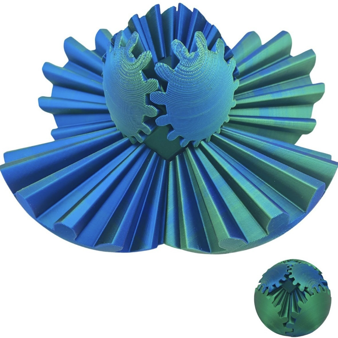 3D Printed Transforming Gear Ball – Interactive Fidget & Stress Relief Toy