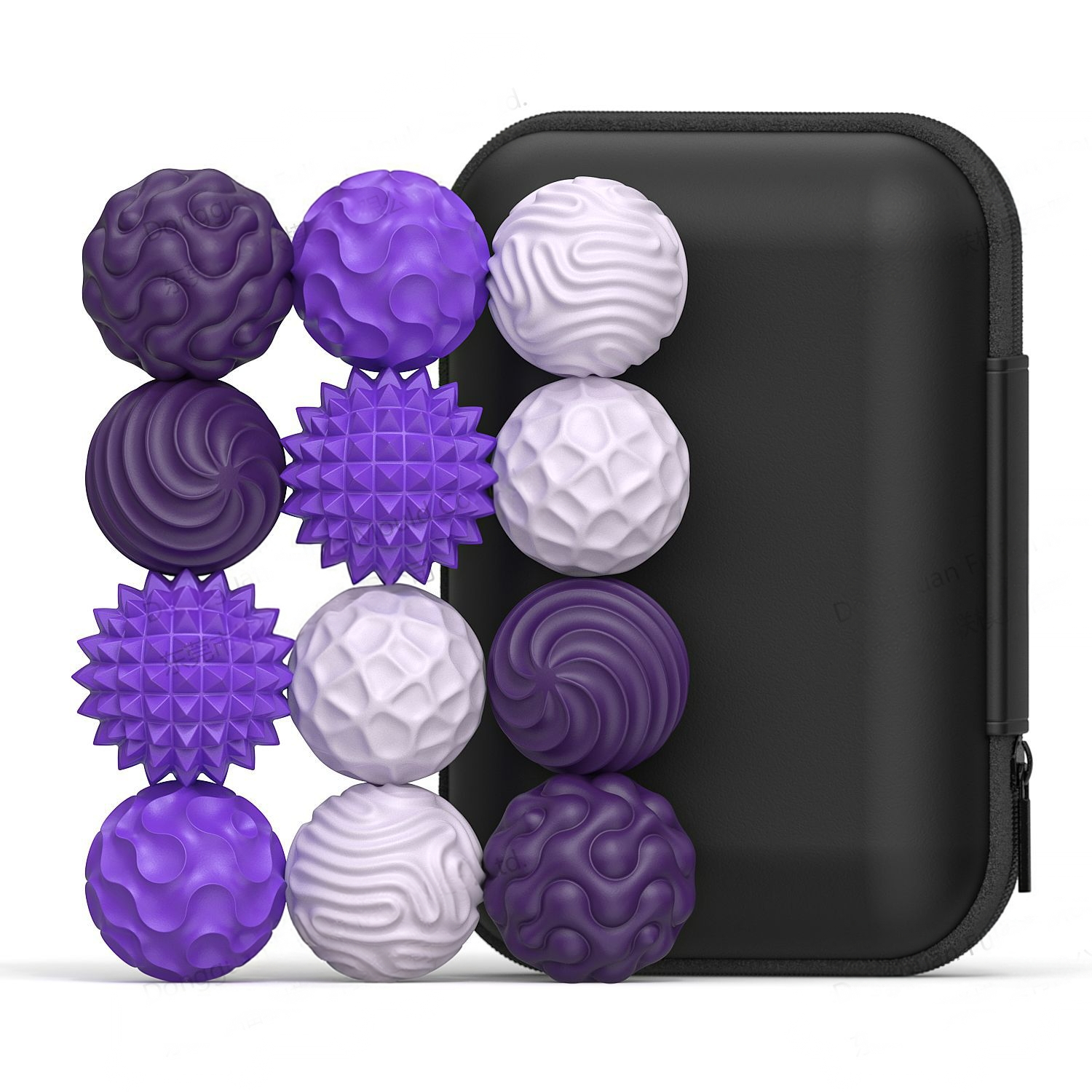Magnetic Sensory Fidget Balls – Textured Pocket Fidget Toy with Carrying Case