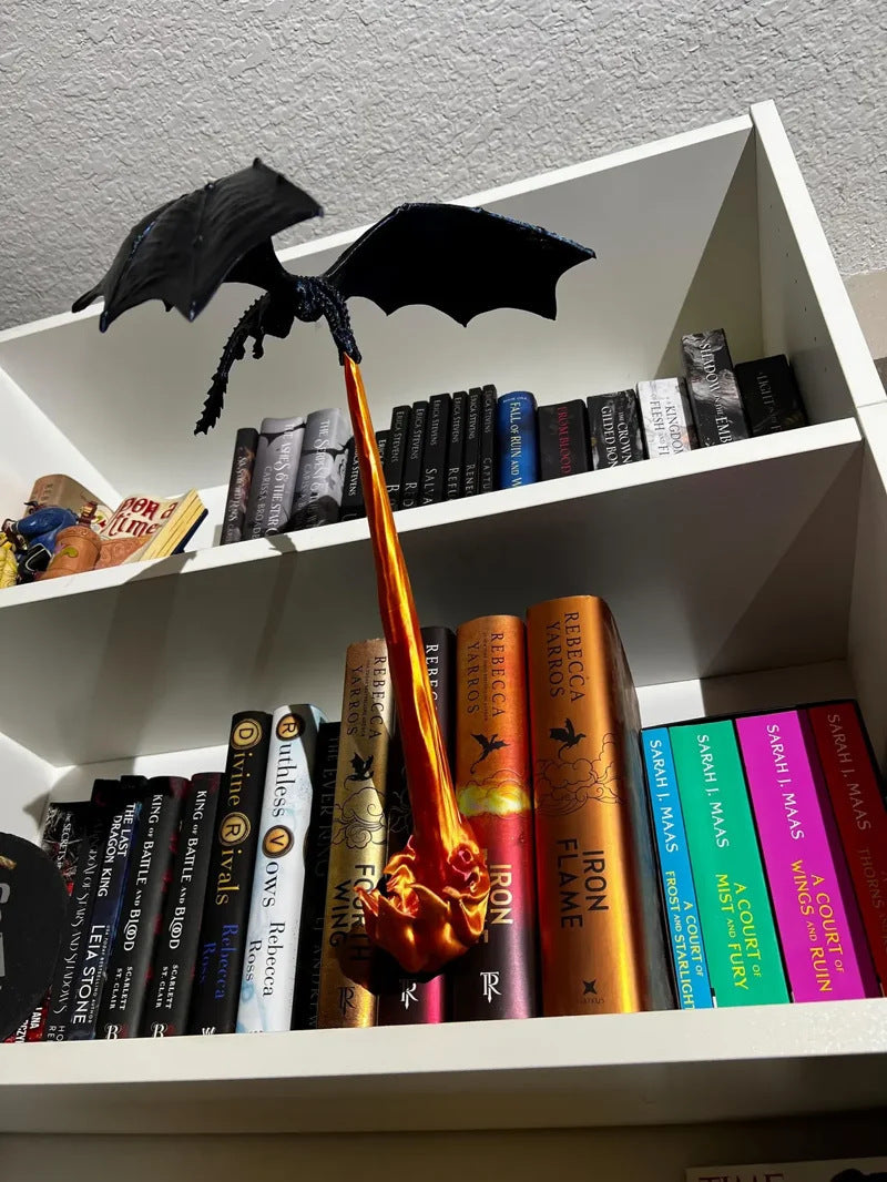 Dragon spitting flames desktop ornament