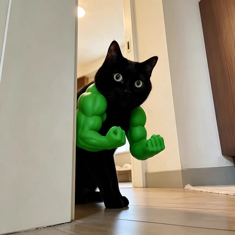 Creative green muscle arm pet clothing accessory