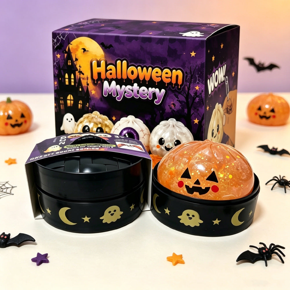 Halloween-style ghost pumpkin stress-relieving squeeze-and-joy toy