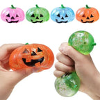 Halloween-themed pranks on pumpkins for stress relief toys