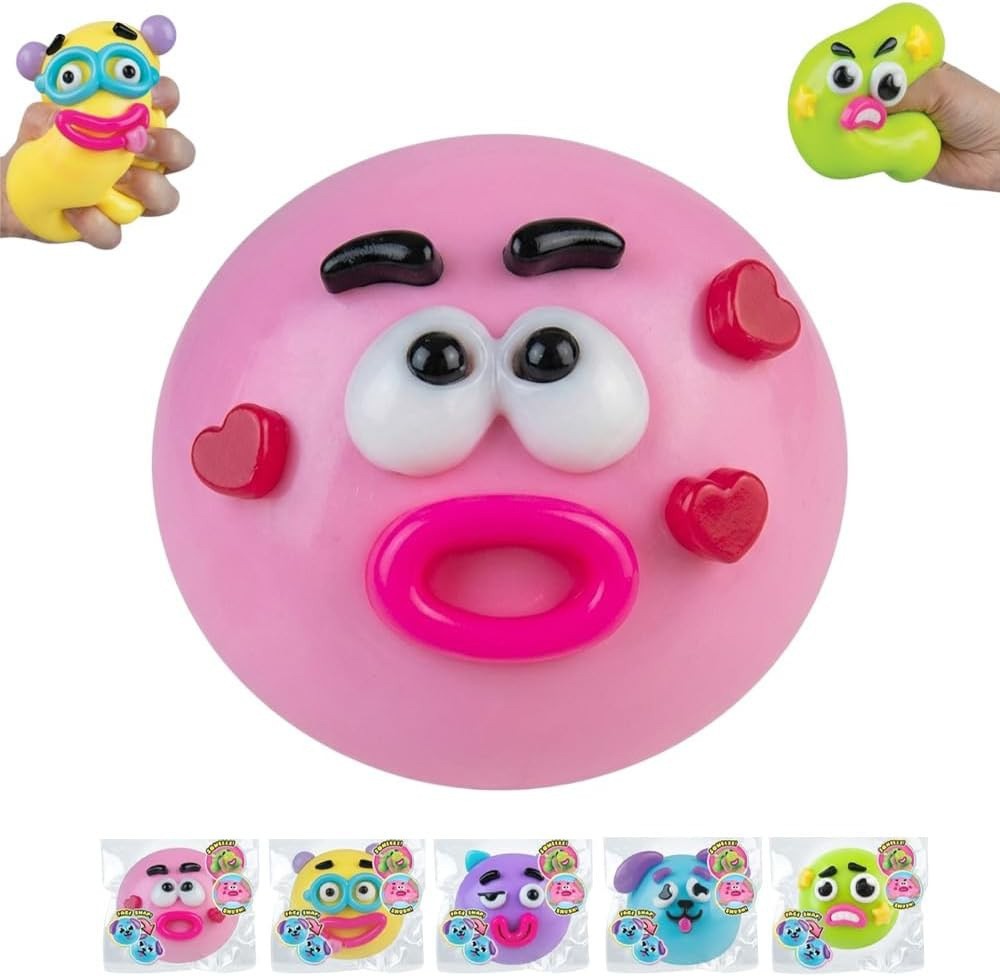 Funny dog expression stress-relieving squeeze-and-joy toy