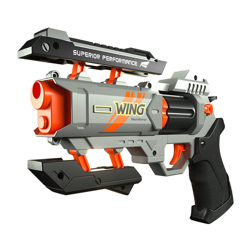 Mechanical armor style science fiction revolver Apex