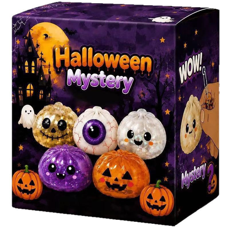 Halloween-style ghost pumpkin stress-relieving squeeze-and-joy toy