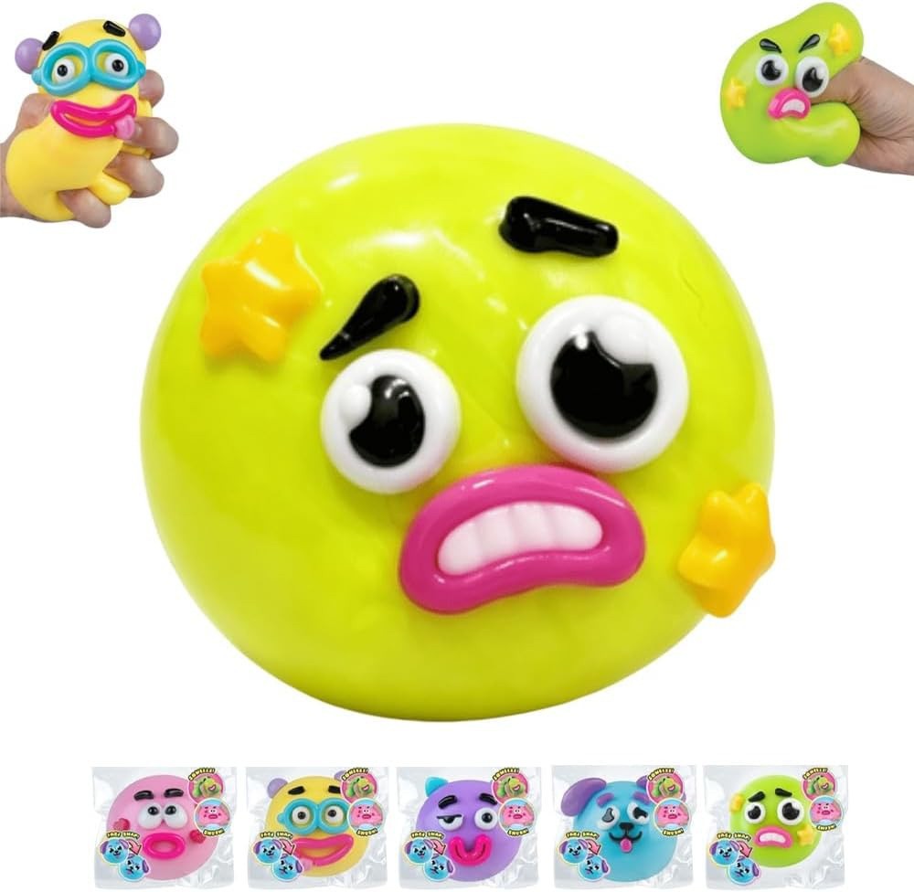 Funny dog expression stress-relieving squeeze-and-joy toy