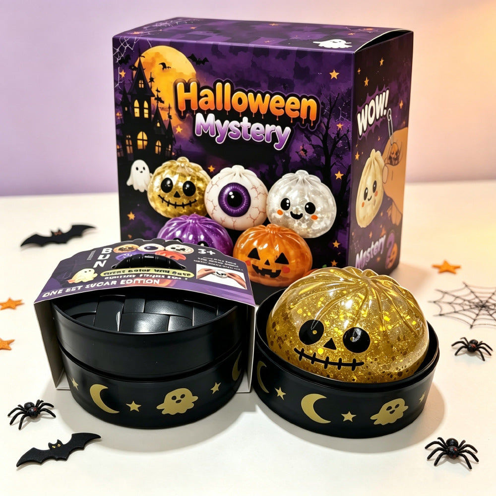 Halloween-style ghost pumpkin stress-relieving squeeze-and-joy toy