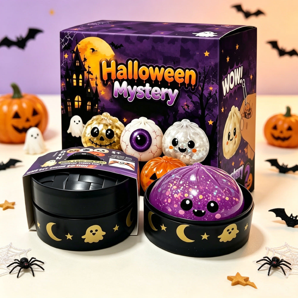 Halloween-style ghost pumpkin stress-relieving squeeze-and-joy toy
