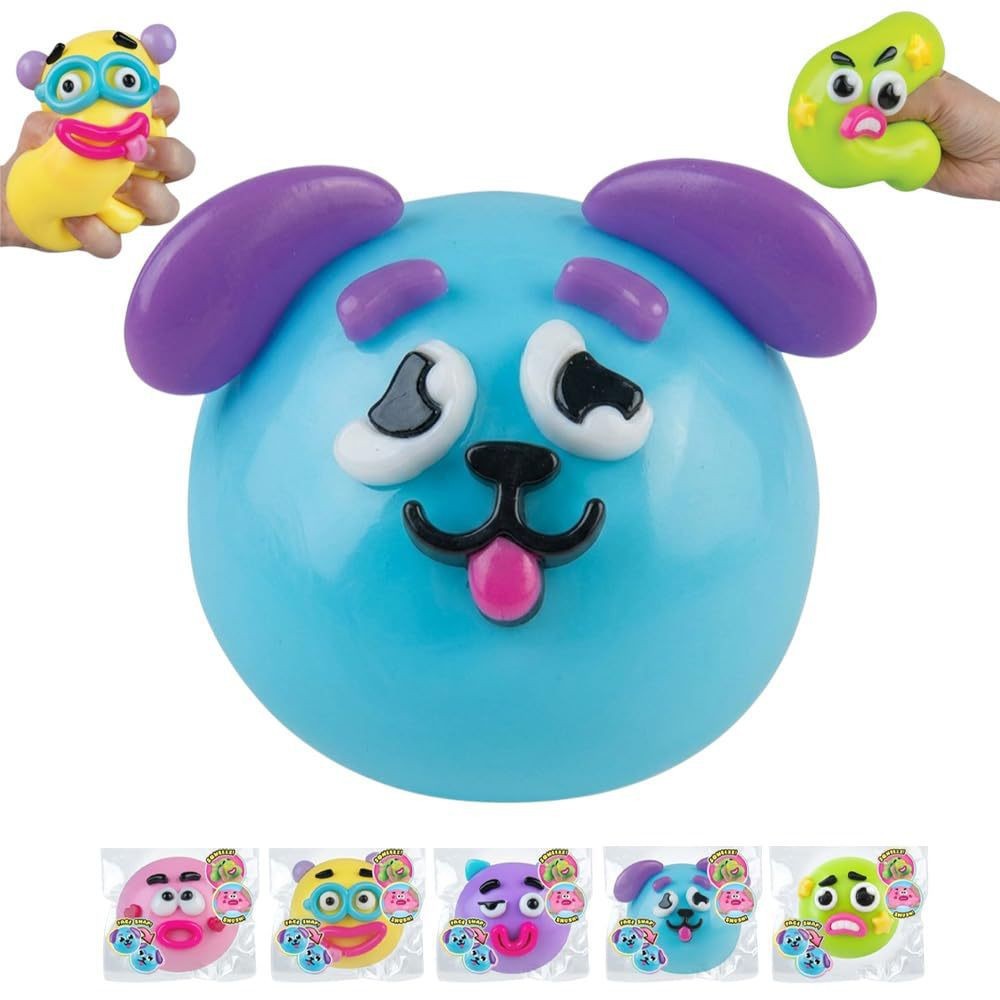 Funny dog expression stress-relieving squeeze-and-joy toy